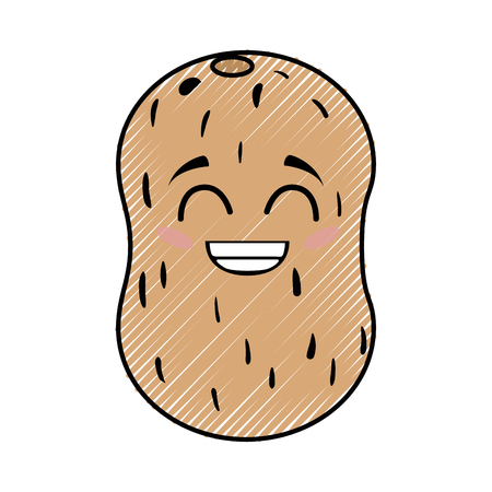 potato funny cartoon icon vector illustration graphic designのイラスト素材