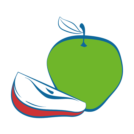 Apple fresh fruit icon vector illustration graphic designのイラスト素材