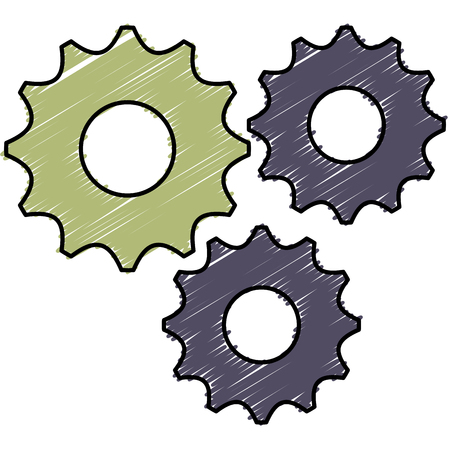 gears machinery isolated icon vector illustration designのイラスト素材