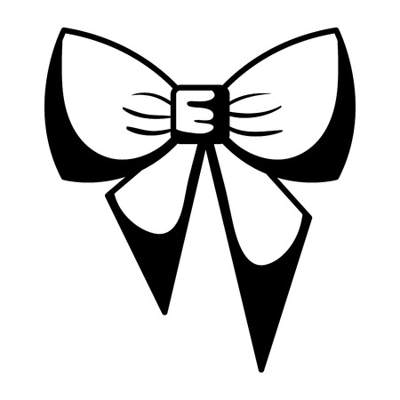 ribbon bow decorative icon vector illustration designのイラスト素材