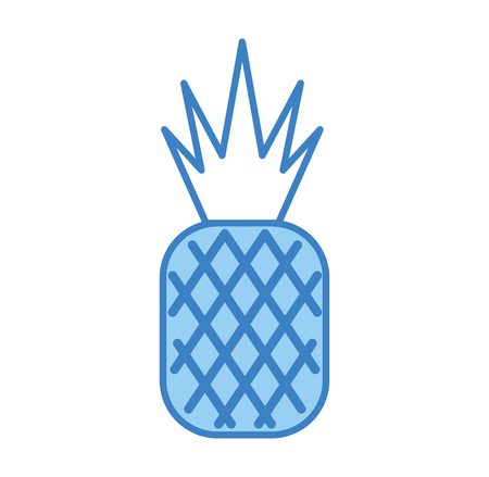 pineapple tropical and exotic fruit vector illustration designのイラスト素材