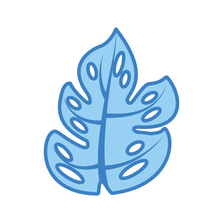 tropical leaf summer icon vector illustration designのイラスト素材