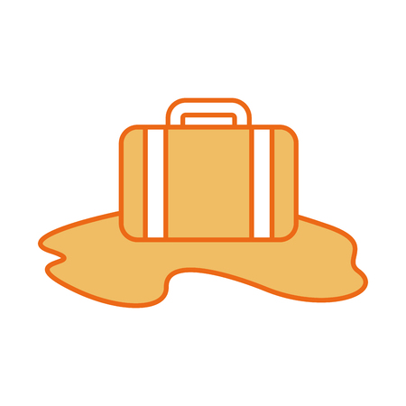 travel suitcase with sand vector illustration designのイラスト素材