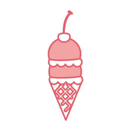 delicious ice cream isolated icon vector illustration designのイラスト素材