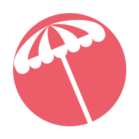 beach umbrella summer icon vector illustration designのイラスト素材