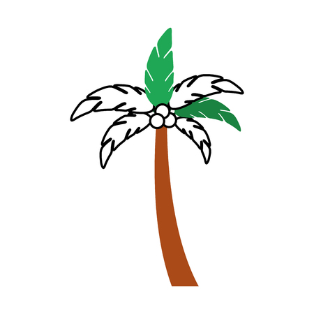 tree palm summer icon vector illustration designのイラスト素材