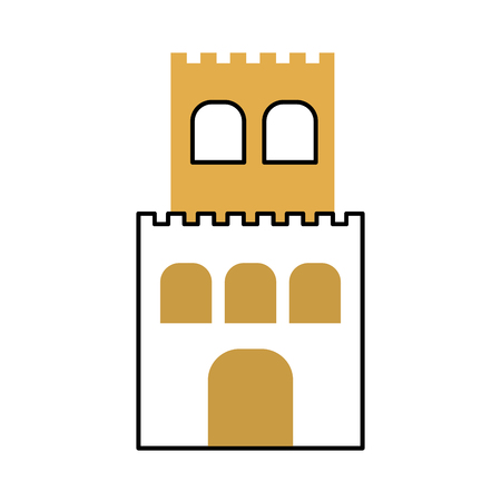 beach sandcastle isolated icon vector illustration designのイラスト素材