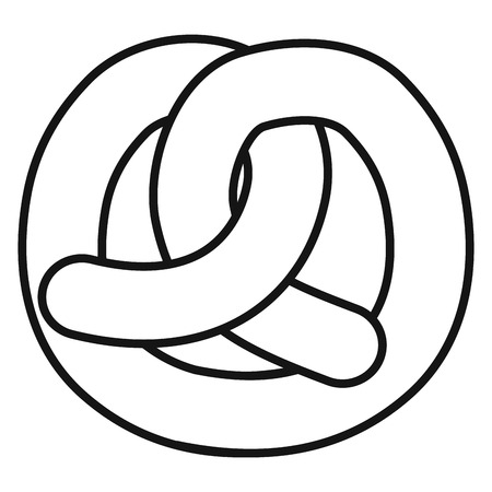 delicious pretzel isolated icon vector illustration designのイラスト素材