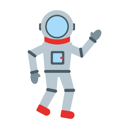astronaut comic character icon vector illustration designのイラスト素材