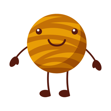 planet jupiter comic character vector illustration designのイラスト素材