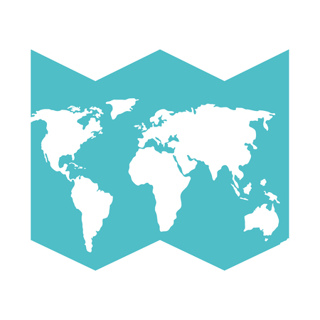 paper map isolated icon vector illustration designのイラスト素材