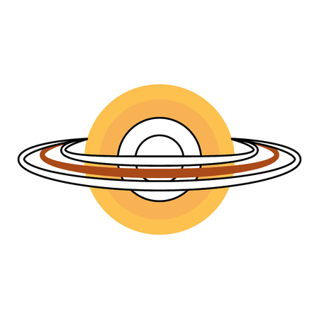 saturn planet isolated icon vector illustration designのイラスト素材