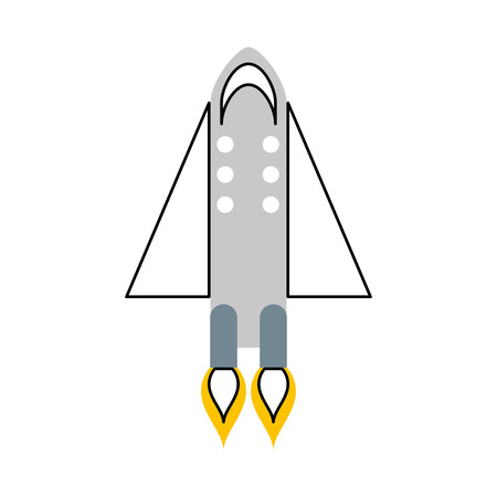 rocket space isolated icon vector illustration designのイラスト素材