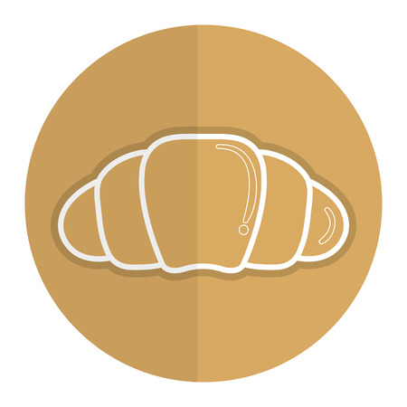 delicious croissant bread icon vector illustration designのイラスト素材