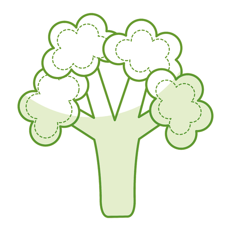Broccoli fresh vegetable icon vector illustration designのイラスト素材