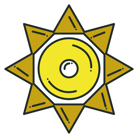 sun silhouette isolated icon vector illustration designのイラスト素材
