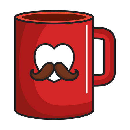 Fathers day gift mug vector illustration designのイラスト素材