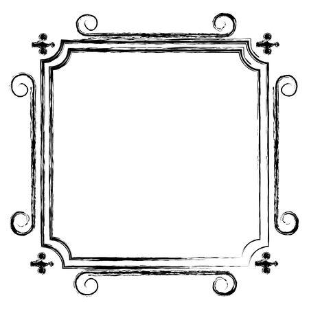 Elegant Victorian style frame vector illustration designのイラスト素材