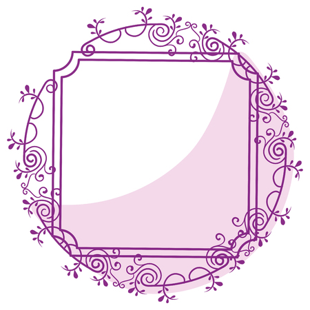 Elegant Victorian style frame vector illustration designのイラスト素材