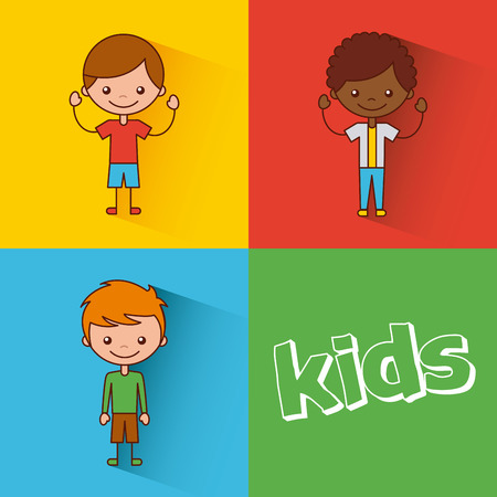 Kids happy illustration icon vector illustration design graphic.のイラスト素材