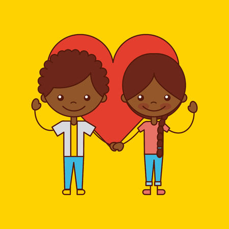 Happy friendship children icon vector illustration design graphic.のイラスト素材