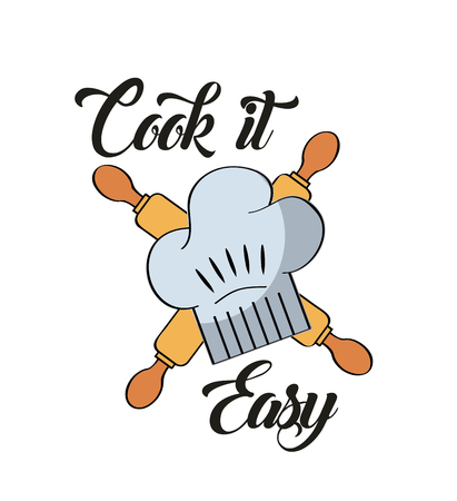 Cook it easy flat icon vector illustration design graphic.のイラスト素材