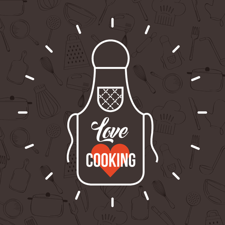 love cooking flat icon vector illustration design graphicのイラスト素材