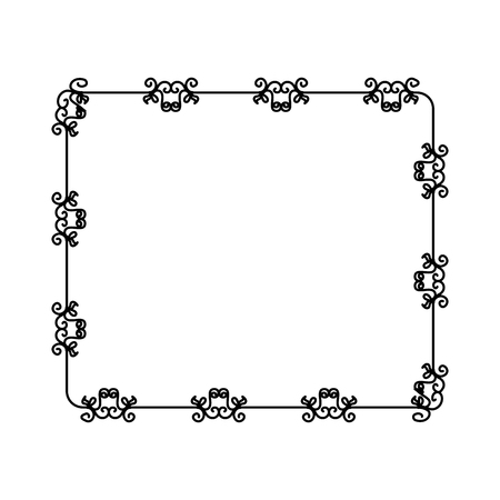 Elegant Victorian style frame vector illustration designのイラスト素材