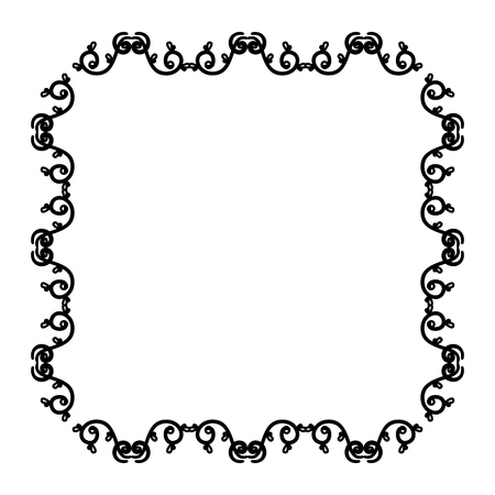Elegant Victorian style frame vector illustration designのイラスト素材