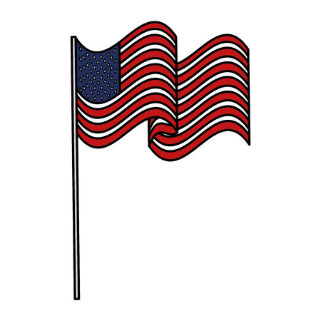 united states of asmerica flag vector illustration designのイラスト素材