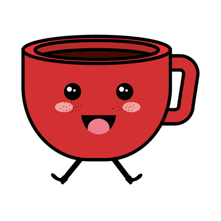 coffee cup  character vector illustration designのイラスト素材