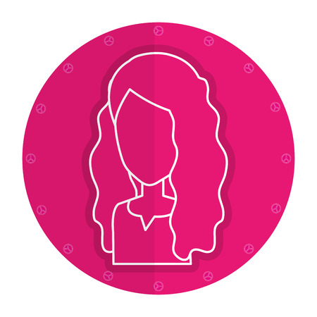 woman character hippy lifestyle vector illustration designのイラスト素材