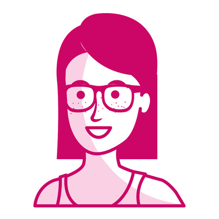 beautiful and young woman character vector illustration designの写真素材