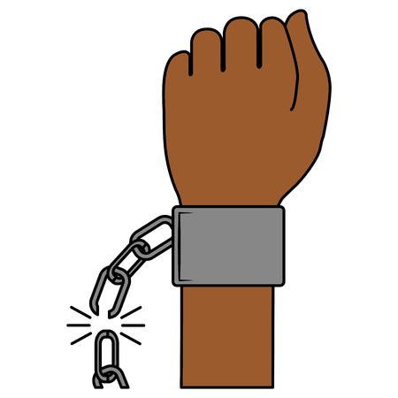 hand human with handcuff vector illustration designのイラスト素材