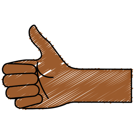 hand human with like gesture vector illustration designのイラスト素材