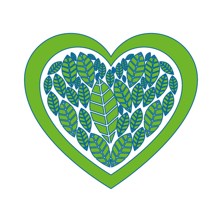 Heart with leaves icon vector illustration graphic designのイラスト素材