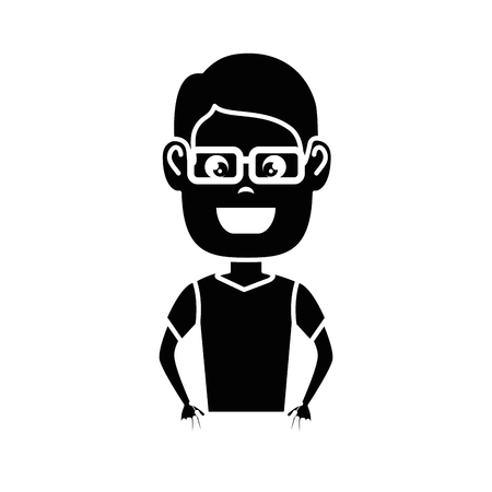 Guy cartoon profile icon vector illustration graphic designのイラスト素材