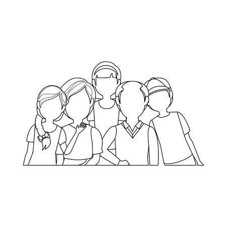 Family grandparents grandchildren icon vector illustration graphic designのイラスト素材