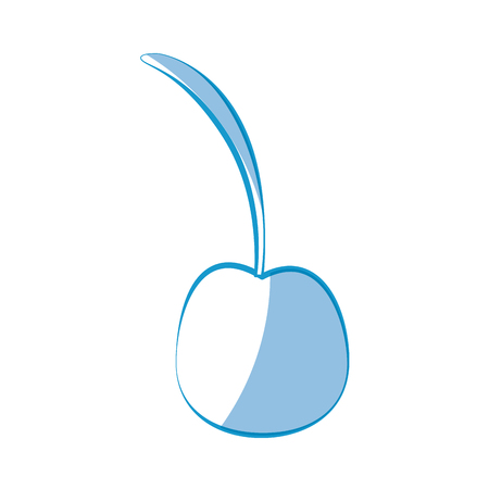 cherry fruit icon over white background vector illustrationのイラスト素材