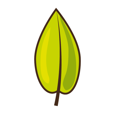 leaf icon over white background vector illustrationのイラスト素材