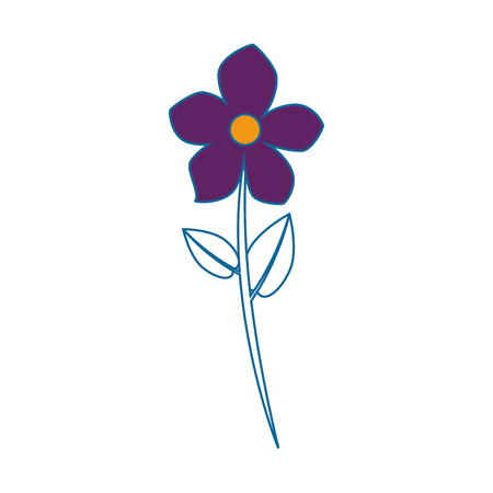 beautiful flower icon over white background vector illustrationのイラスト素材