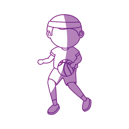 man playing basket ball icon vector graphic designのイラスト素材