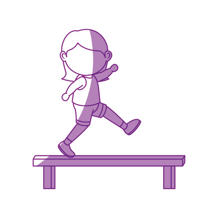 Girl doing aerobics icon vector illustration graphic designのイラスト素材