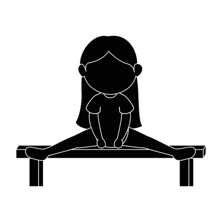 Girl doing aerobics icon vector illustration graphic designのイラスト素材