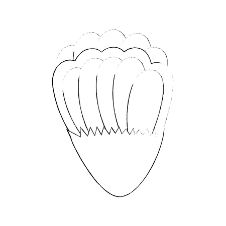 beautiful flower icon over white background vector illustrationのイラスト素材