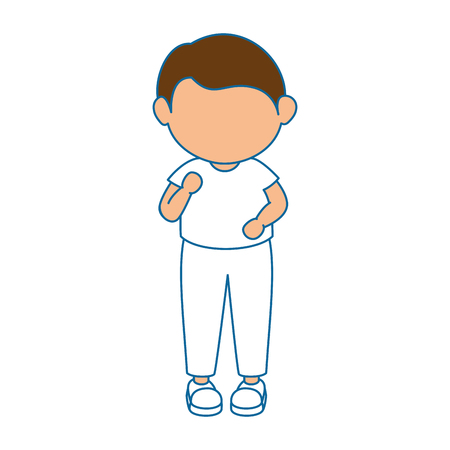 avatar boy icon over white background vector illustrationのイラスト素材