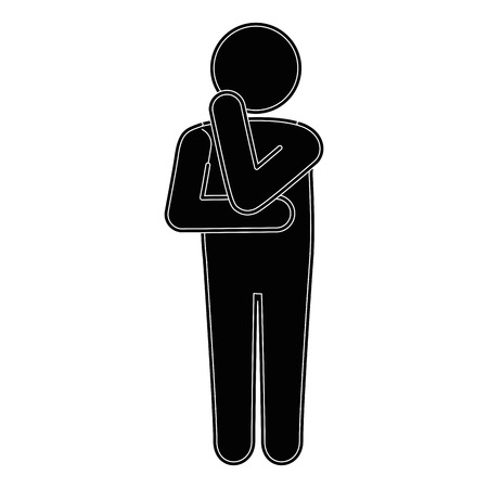 man thinking icon vector illustration graphic designのイラスト素材