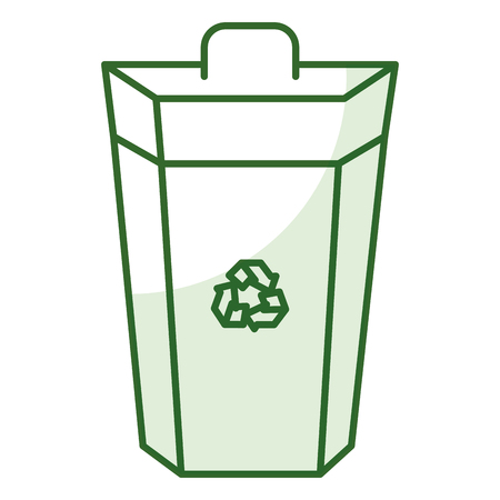 ecology recycle bin isolated icon vector illustration designのイラスト素材