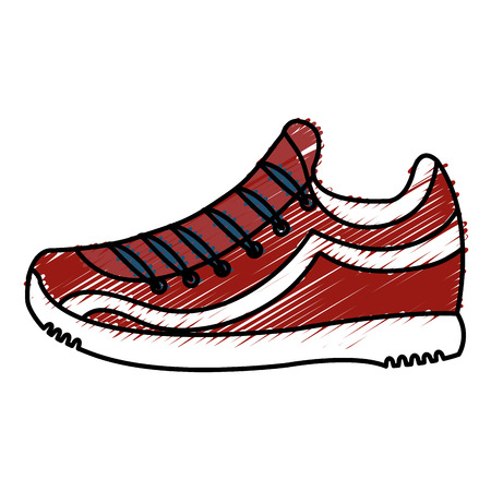 tennis shoe isolated icon vector illustration designのイラスト素材
