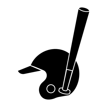 baseball bat and helmet equipment isolated icon vector illustration designのイラスト素材